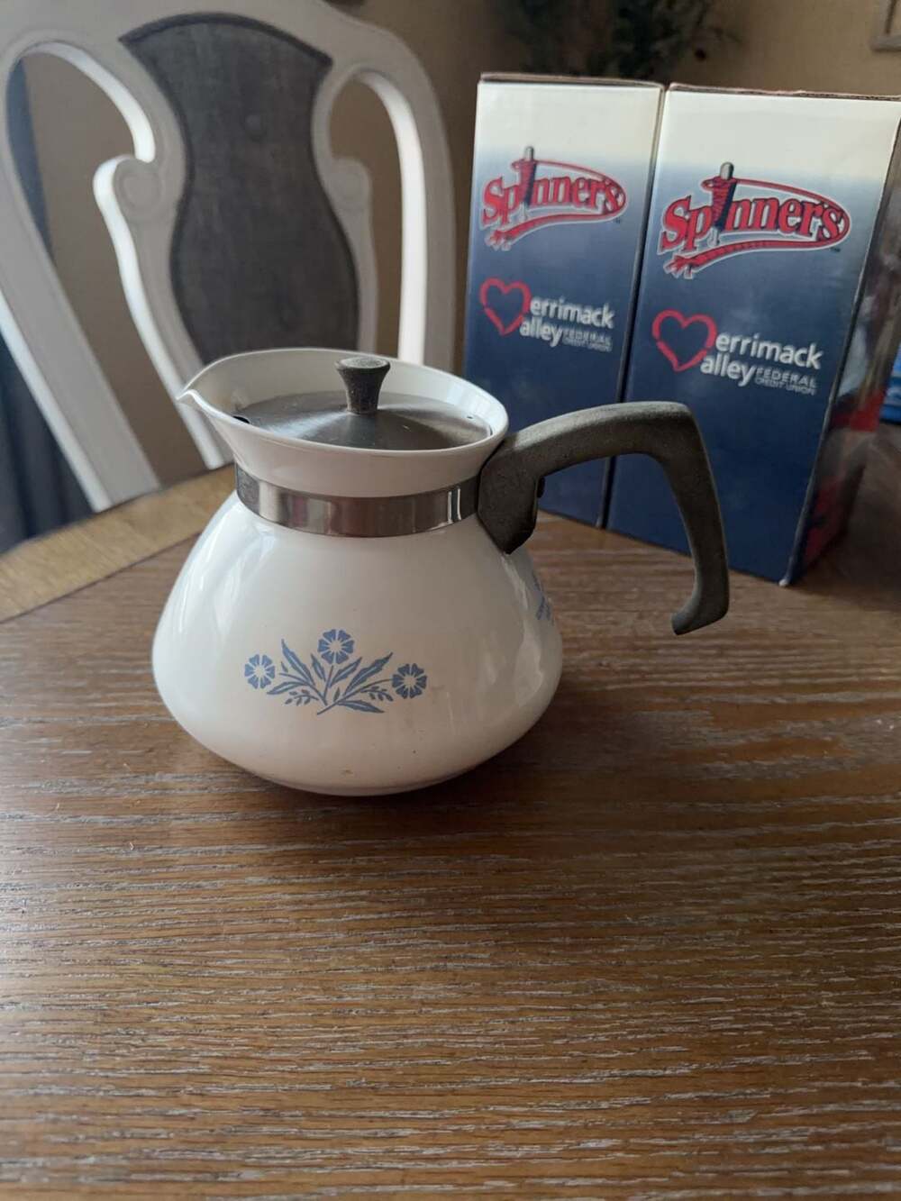 Vintage Corning Ware Blue Cornflower 6 Cup Teapot Kettle